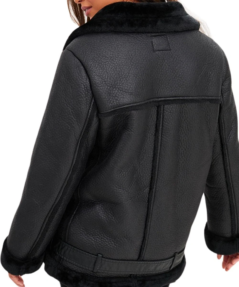 Womens Aviator Jacket Black