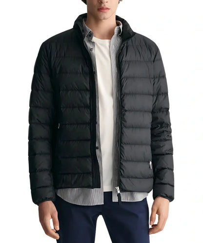 Mens Black Classic Puffer Bomber Jacket