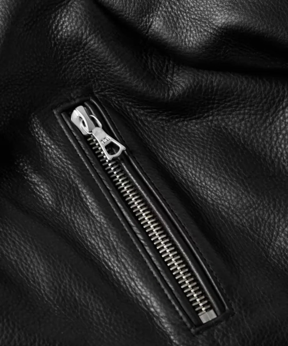 Motorcycle Men's Leather Jacket Black