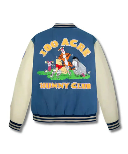 Vintage Disney Winnie The Pooh Denim Varsity Jacket 