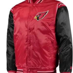 Arizona Cardinals Cardinal Enforcer Satin Varsity Jacket