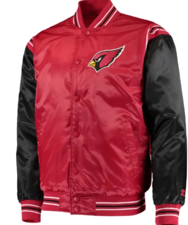 Arizona Cardinals Cardinal Enforcer Satin Varsity Jacket