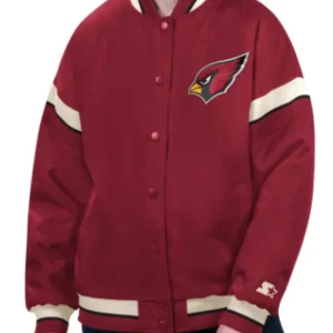 Arizona Cardinals Cardinal Tournament Satin Varsity Jacket