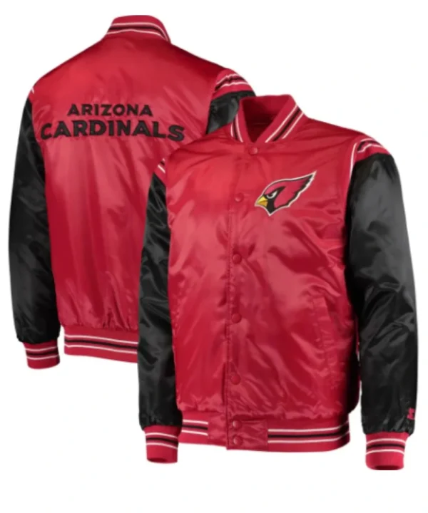 Arizona Cardinals Enforcer Satin Varsity Jacket