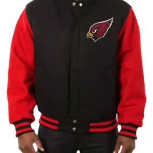 Arizona Cardinals Handmade Varsity Black-Red Jacket