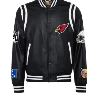 Arizona Cardinals Jeff Hamilton Knitted Black Leather Jacket