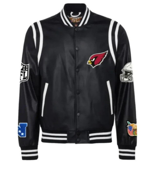 Arizona Cardinals Jeff Hamilton Knitted Black Leather Jacket