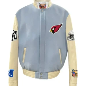 Arizona Cardinals Jeff Hamilton Stand Up Collar Wool & Leather Jacket