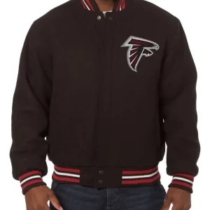 Atlanta Falcons Handmade Black Varsity Jacket