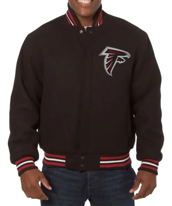 Atlanta Falcons Handmade Black Varsity Jacket