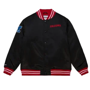 Atlanta Falcons Heavyweight Black Satin Jacket