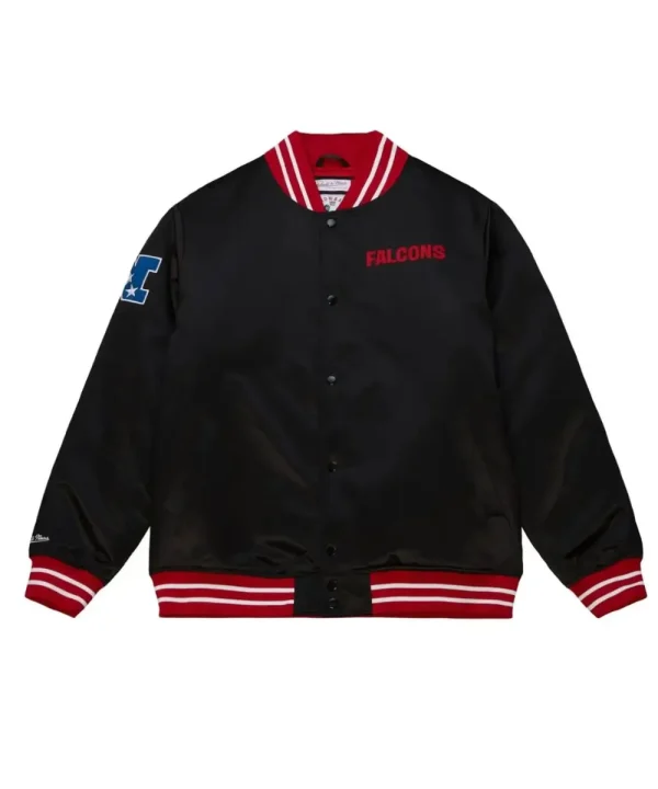 Atlanta Falcons Heavyweight Black Satin Jacket