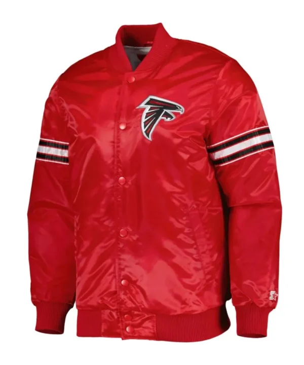 Atlanta Falcons Pick & Roll Satin Varsity Jacket