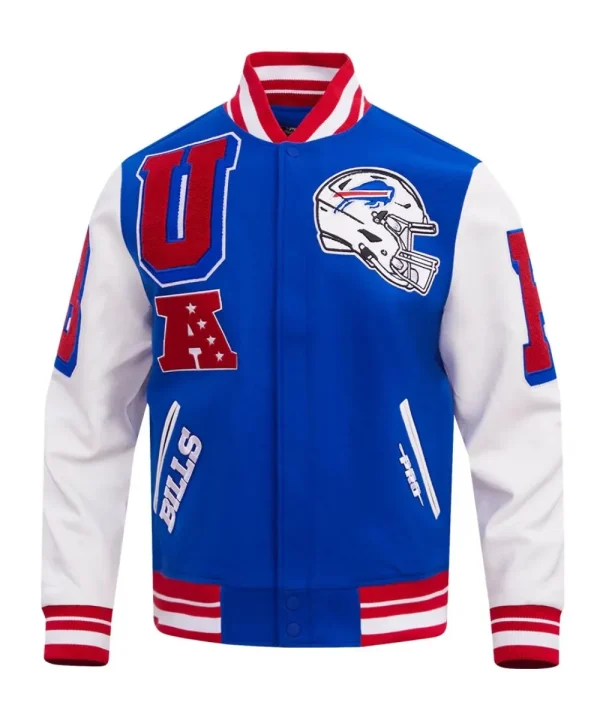 Atlanta Falcons Wool & Leather Blue-White Varsity Jacket