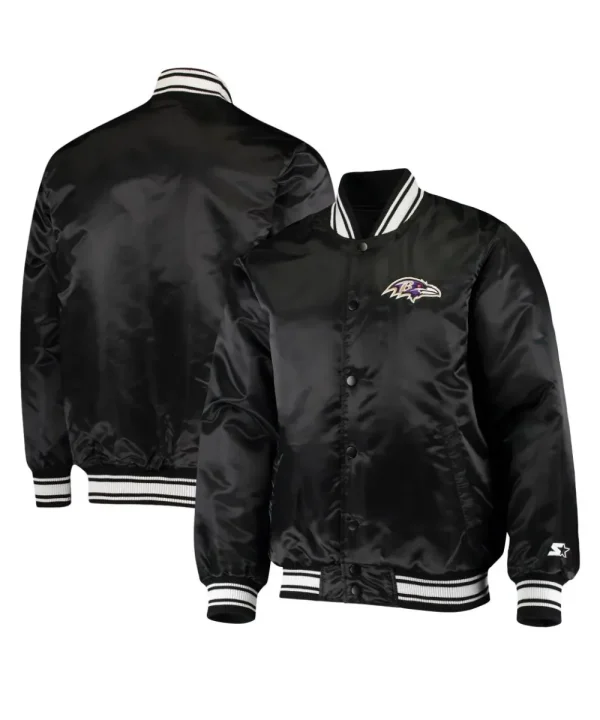 Baltimore Ravens Black Satin Jacket