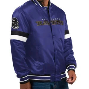 Baltimore Ravens Home Game Satin Jacket