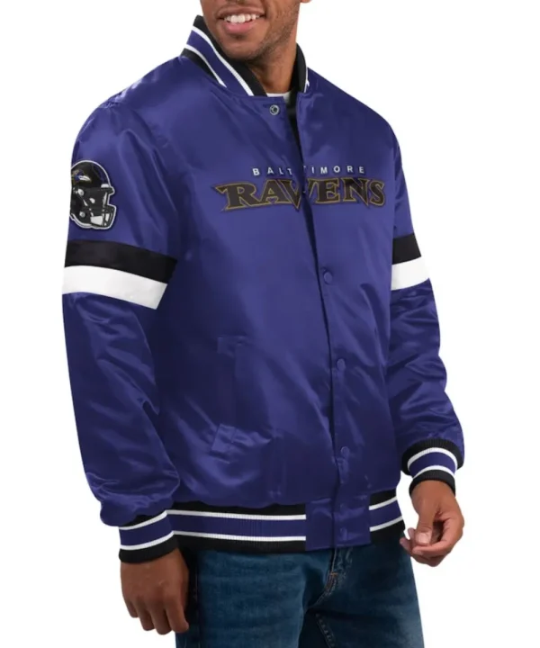 Baltimore Ravens Home Game Satin Jacket