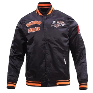 Cincinnati Bengals Full-Snap Satin Varsity Jacket​