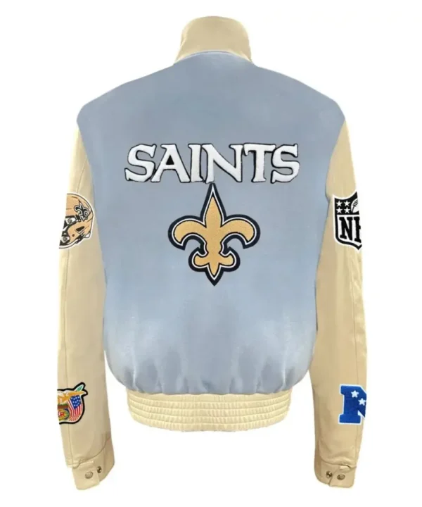 Cream & Blue New Orleans Saints Jacket