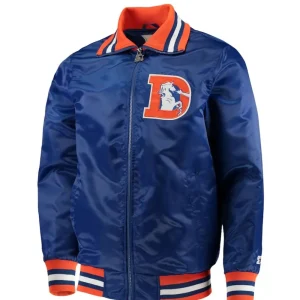 Denver Broncos Blue Satin Jacket