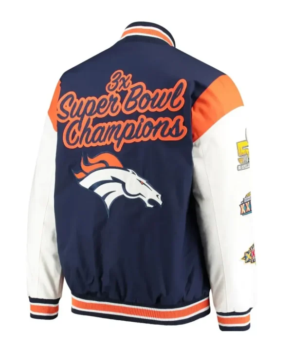 Denver Broncos Patches Satin Jacket