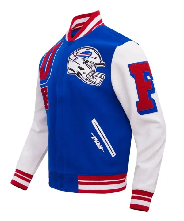 Falcons Wool & Leather Blue-White Varsity Jacket