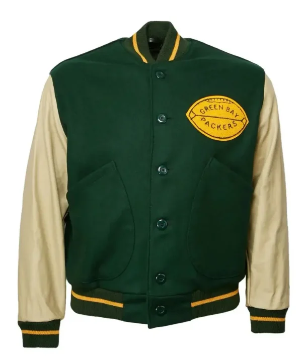 Green Bay Packers 1950 Authentic Green Leather Jacket