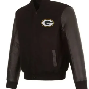 Green Bay Packers All-Star Wool & Leather Varsity Jacket