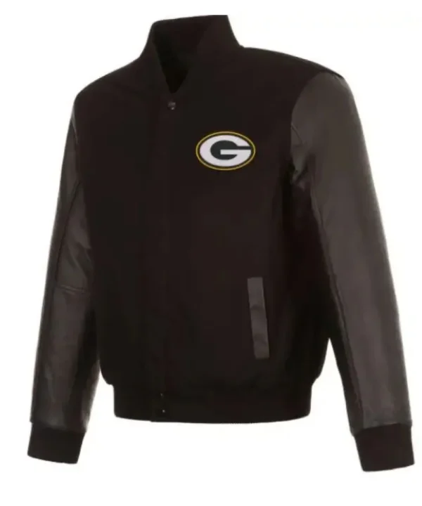 Green Bay Packers All-Star Wool & Leather Varsity Jacket