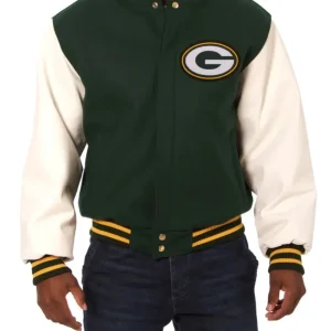 Green Bay Packers Champion Green-White Varsity Jacket