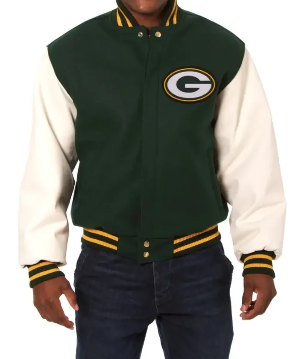 Green Bay Packers Champion Green-White Varsity Jacket