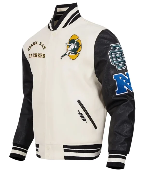 Green Bay Packers Classic White-Black Jacket