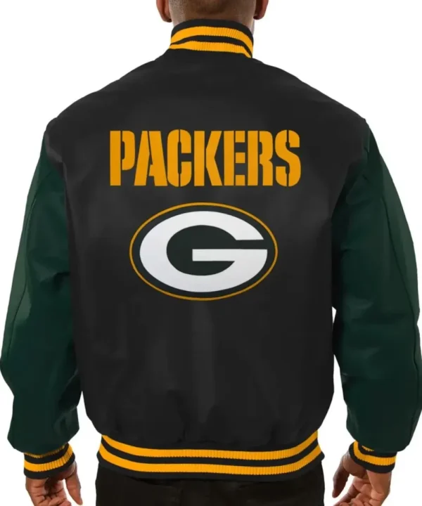 Green Bay Packers Dual Tone Leather Jacket