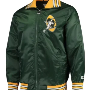 Green Bay Packers Elite Satin Green Varsity Jacket