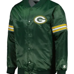 Green Bay Packers Full-Snap Dark Green Varsity Jacket