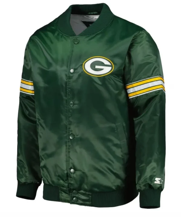 Green Bay Packers Full-Snap Dark Green Varsity Jacket