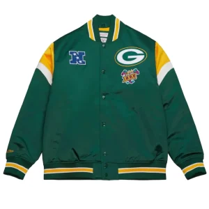 Green Bay Packers Full-Snap Green Varsity Jacket