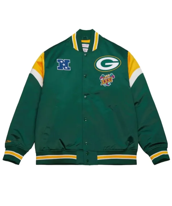 Green Bay Packers Full-Snap Green Varsity Jacket