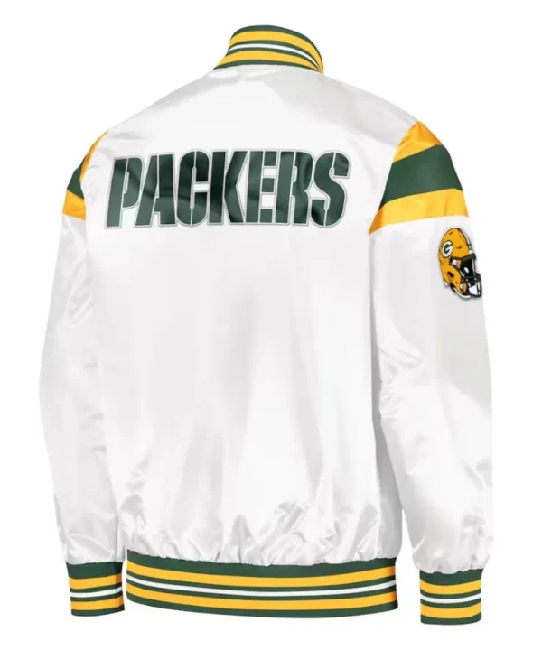 Green Bay Packers Full-Snap White Jacket