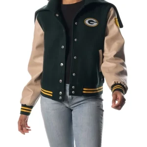 Green Bay Packers Ladies Sailor Style Varsity Jacket