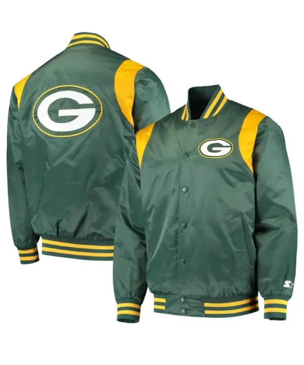 Green Bay Packers Premium Satin Varsity Jacket