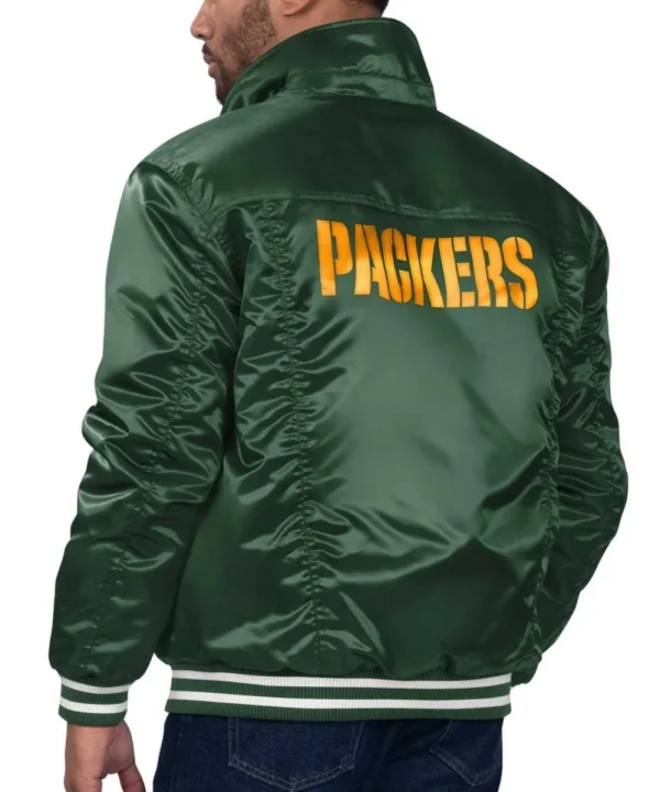 Green Bay Packers Retro Satin Trucker Jacket