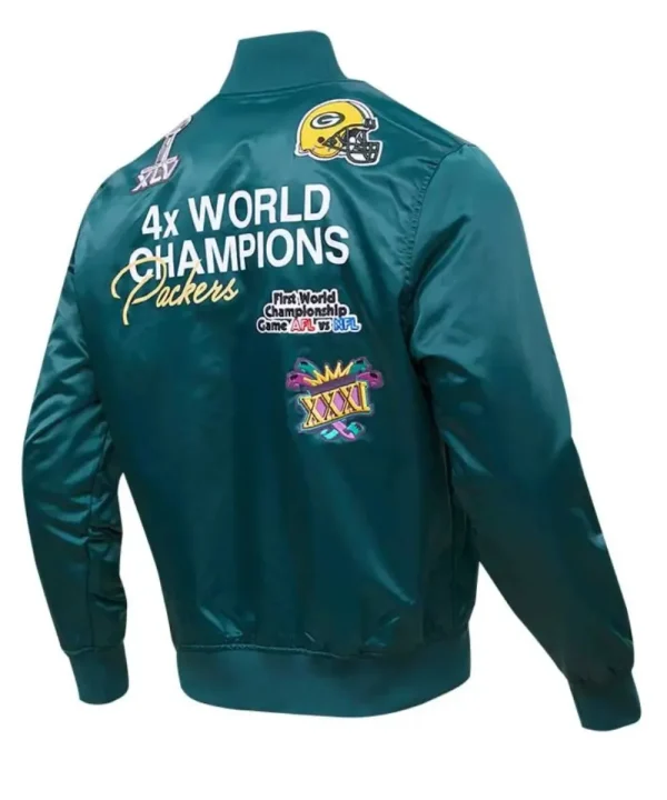 Green Bay Packers Satin Team Jacket