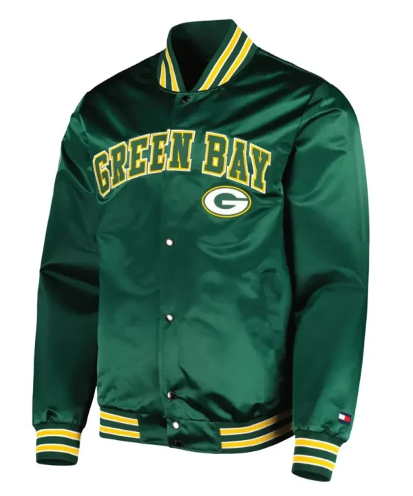 Green Bay Packers Signature Hilfiger Satin Jacket