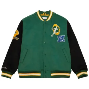 Green Bay Packers Team Legacy Green Varsity Jacket