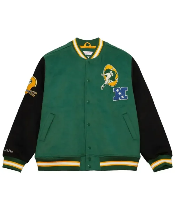 Green Bay Packers Team Legacy Green Varsity Jacket