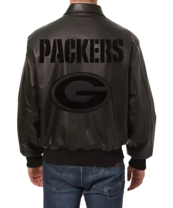 Green Bay Packers Tonal Leather Jacket