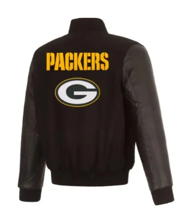 Green Packers All-Star Wool & Leather Varsity Jacket