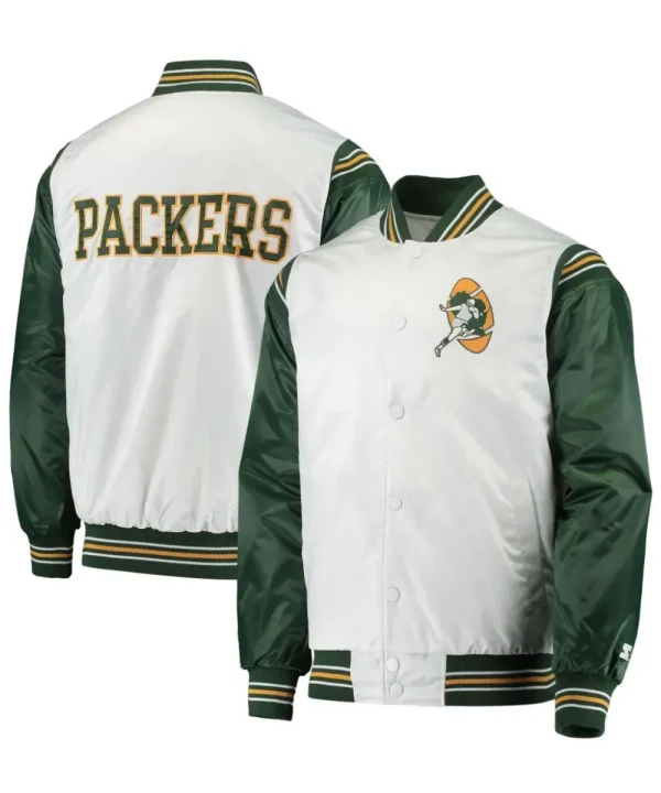 Green Packers Historic Logo Varsity Jacket