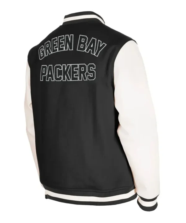 Green Packers Stylish Leather Varsity Jacket